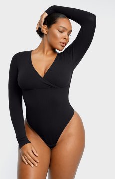 (image for) Shapellxofficial Cozy Ribbed Chic Cut-Out Bodysuit