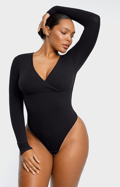 (image for) Shapellxofficial Cozy Ribbed Chic Cut-Out Bodysuit