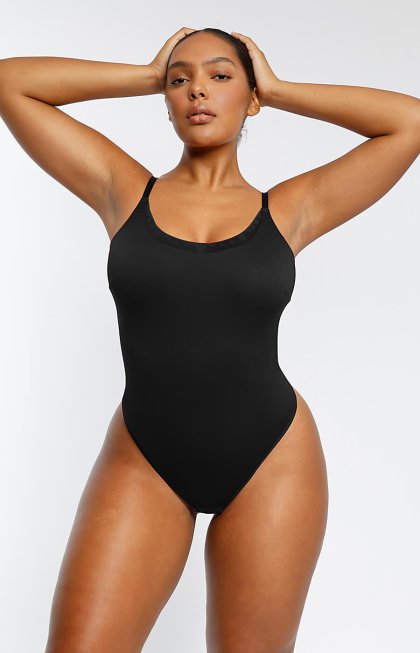 (image for) Shapellxofficial AirSlim® Lace Trim Cami Thong Bodysuit