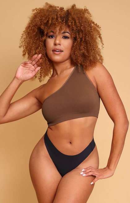 (image for) Shapellxofficial Fancy Summer Ribbed One Shoulder Bralette