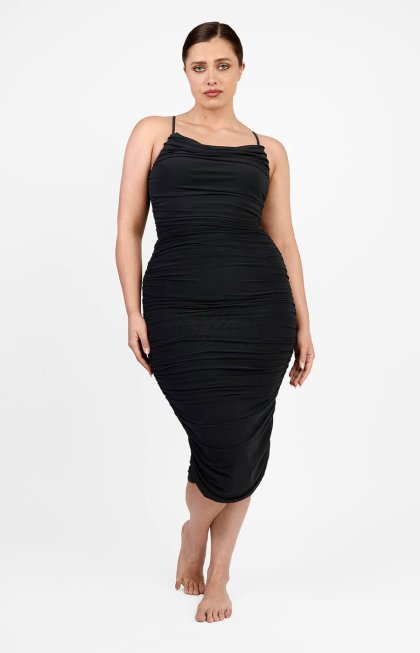 (image for) Shapellxofficial Draped Mesh Shaping Dress