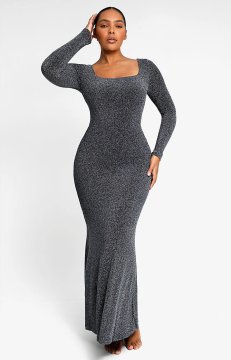 (image for) Shapellxofficial Gleaming Long Sleeve Mermaid Shaping Dress