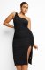 (image for) Shapellxofficial Thigh Split Shaping Dress Scoop Neck Midi Length