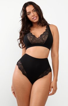 (image for) Shapellxofficial CoreSculpt™ Lace Trim Bralette & Lace Cheeky Panty Set