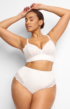 (image for) Shapellxofficial Lace Glamour Balcony Bra & High Waist Panty Set