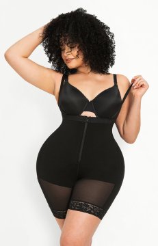 (image for) AirSlim® Firm Tummy Compression Bodysuit Shaper With Butt Lifter