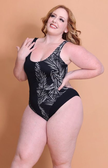 (image for) Shapellxofficial Asymmetrical Print Shaping Swimsuit