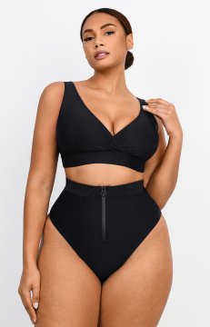 (image for) Shapellxofficial Smart Sculpt Crossover Bralette & High Waist Bikini Set