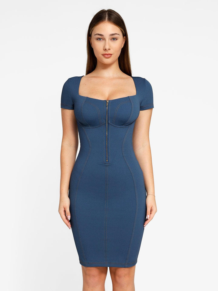 Popilush Built-In Shapewear Denim Midi Dress
Popilush Built-In Shapewear Denim Midi Dress