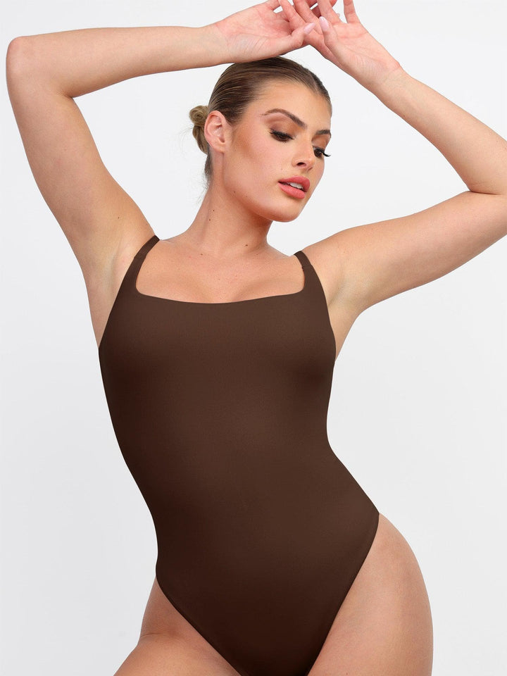 
Popilush CloudSense Soft High-Cut Shapewear Thong Bodysuit
