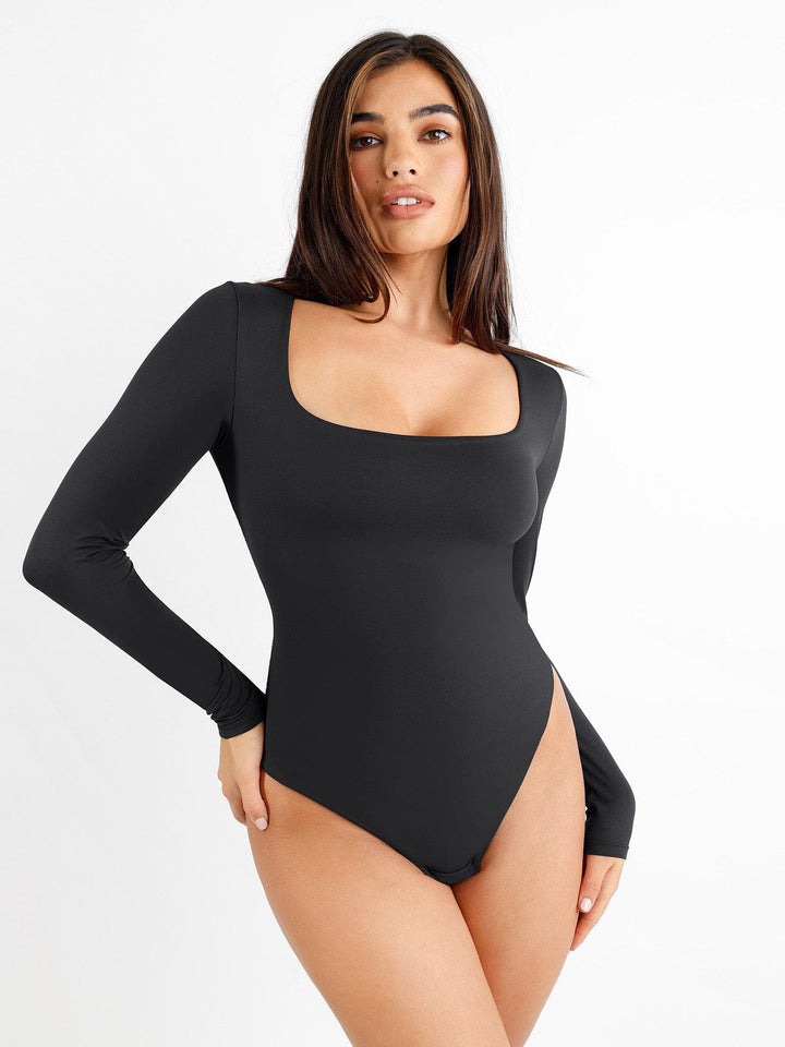 
Popilush CloudSense Seamless Square-Neck Long-Sleeve Bodysuit