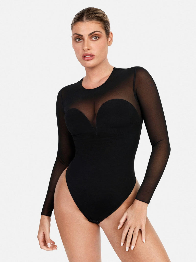 Popilush Sheer Mesh Shapewear Long Sleeve Thong Bodysuit
Popilush Sheer Mesh Shapewear Long Sleeve Thong Bodysuit