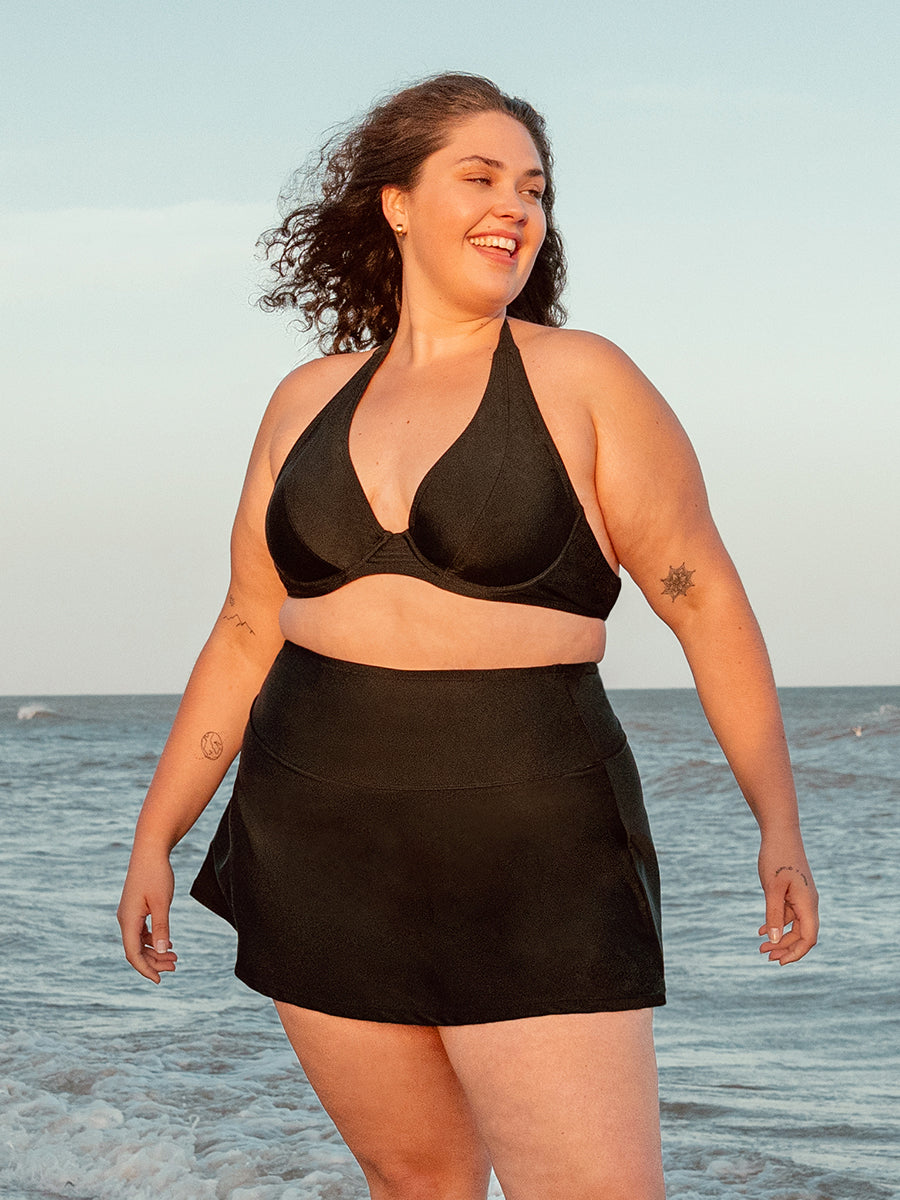 
Shapermint Essentials High Waisted Full Coverage Swim Skirt