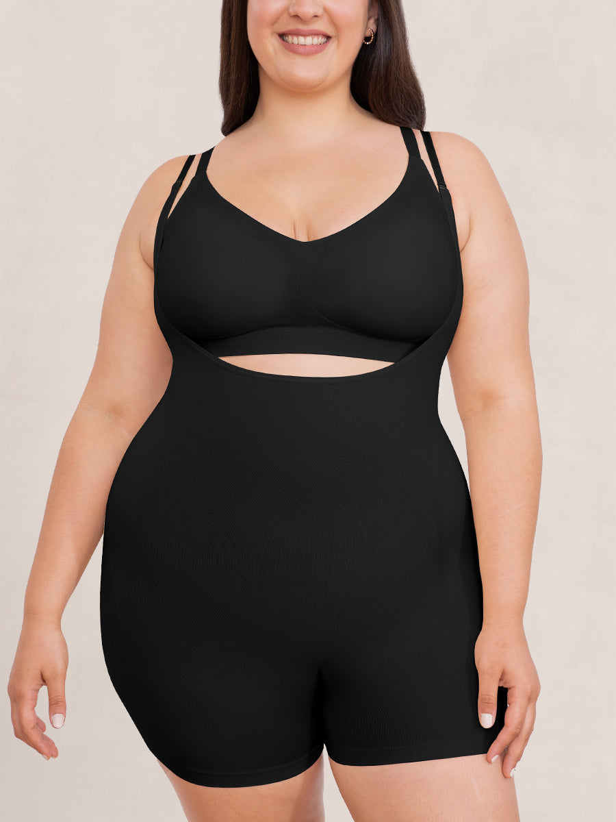 
Shapermint Essentials Open Bust Bodysuit Shaper Short
